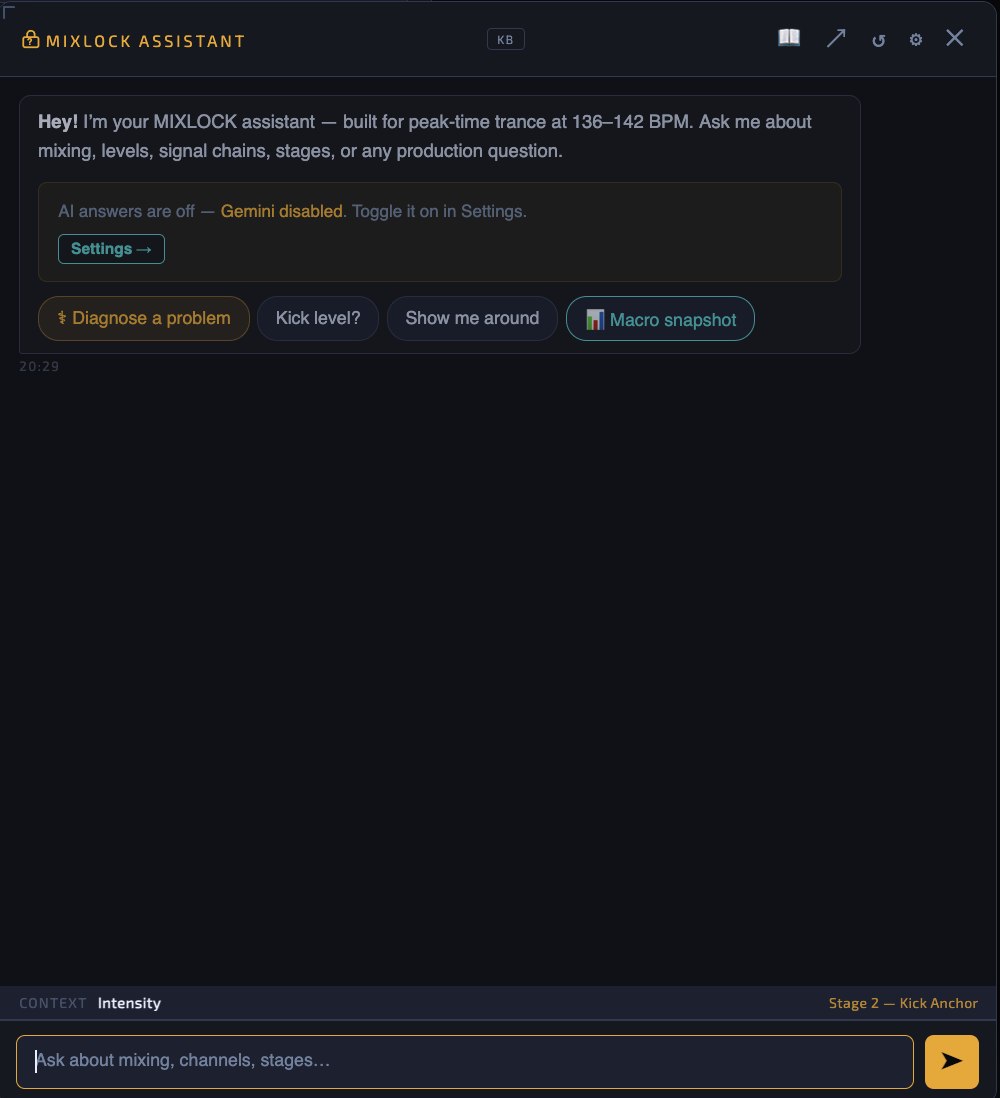 Mixlock AI Assistant